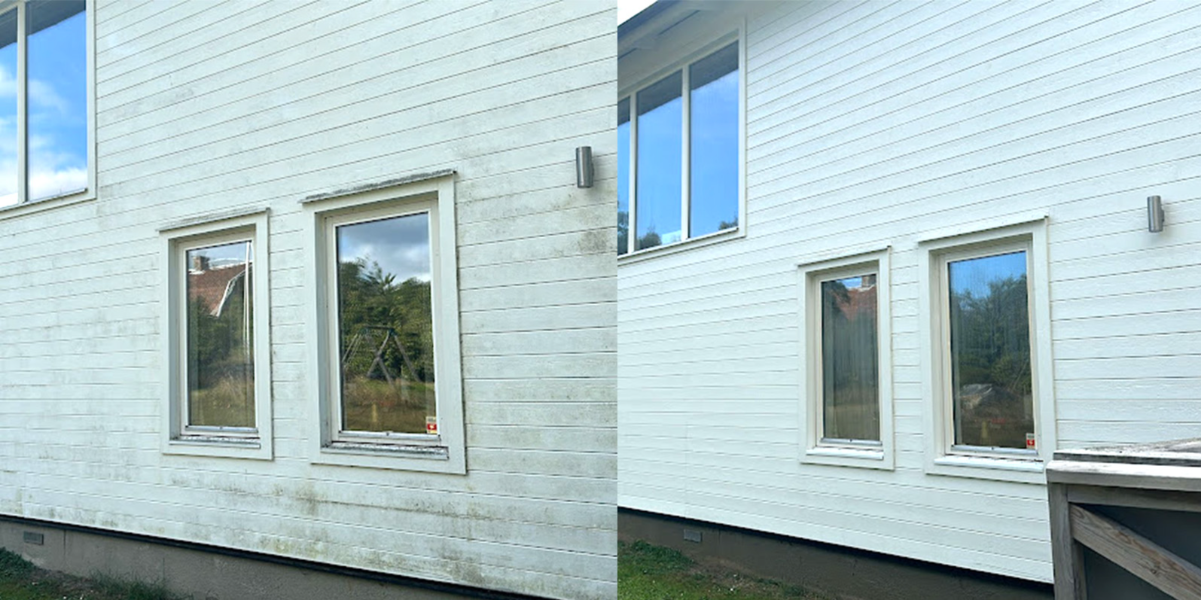 fasadtvätt före och efter 